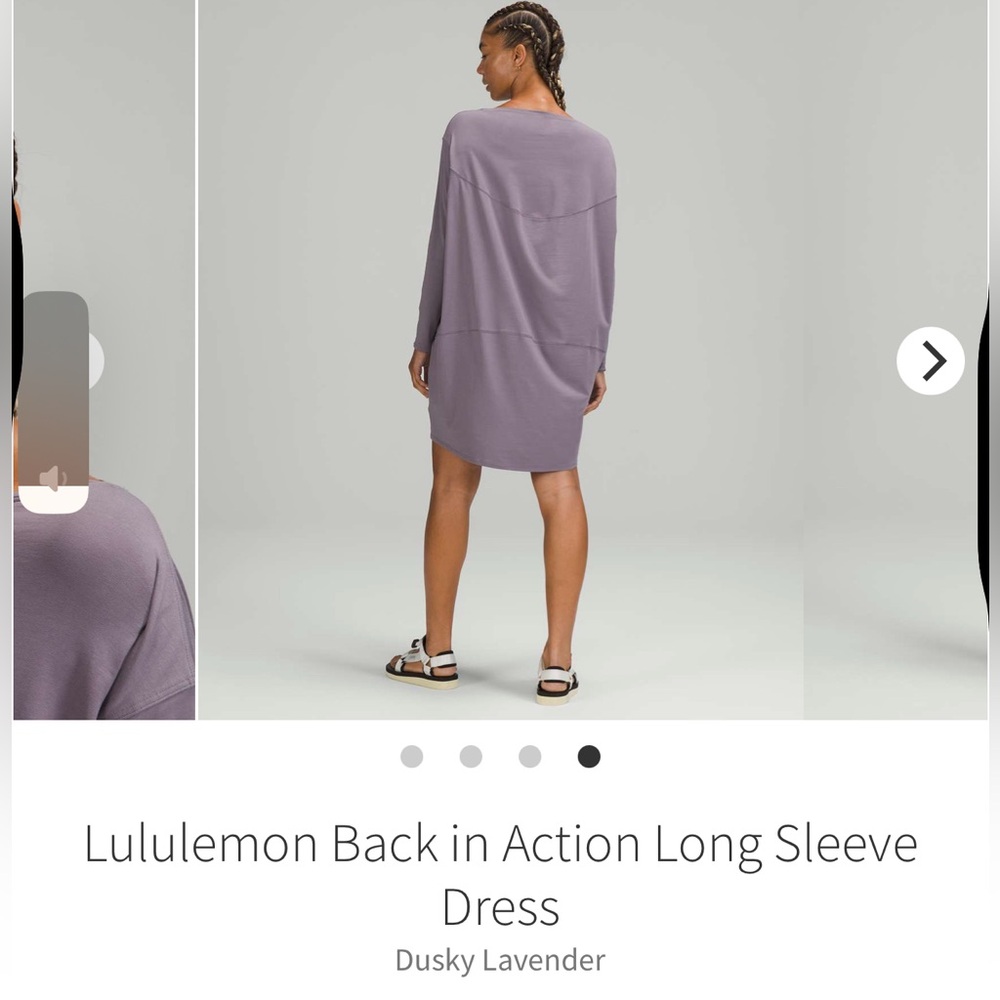Lululemon Back in Action Long Sleeve Dress
Size 2 (oversized fit)